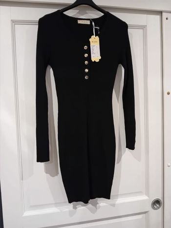 Robe noire moulante stretch taille unique 36/38/40 neuf