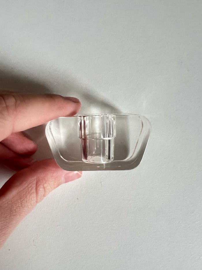 Bougeoir en plastique robuste - Design élégant - Transparent - photo numéro 2