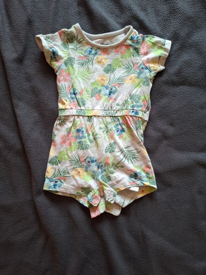 Combi short bébé stitch