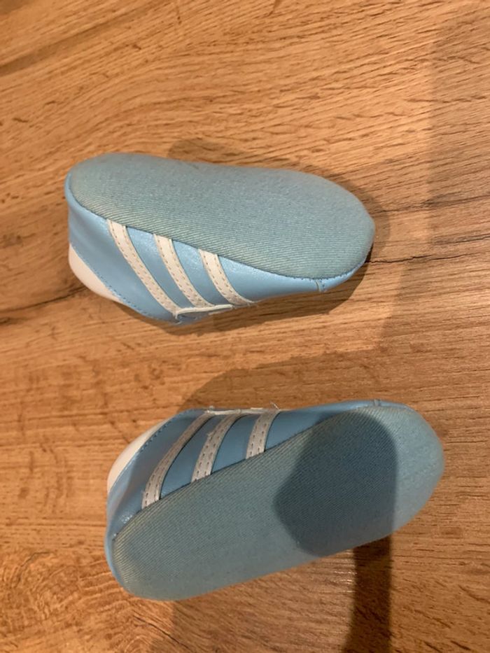 chaussures bébé bleu taille 16 nouveau-né 0-6 mois - photo numéro 2