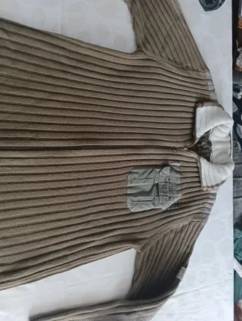 Pull épais gilet zippé homme taille M Longboard rétro vintage