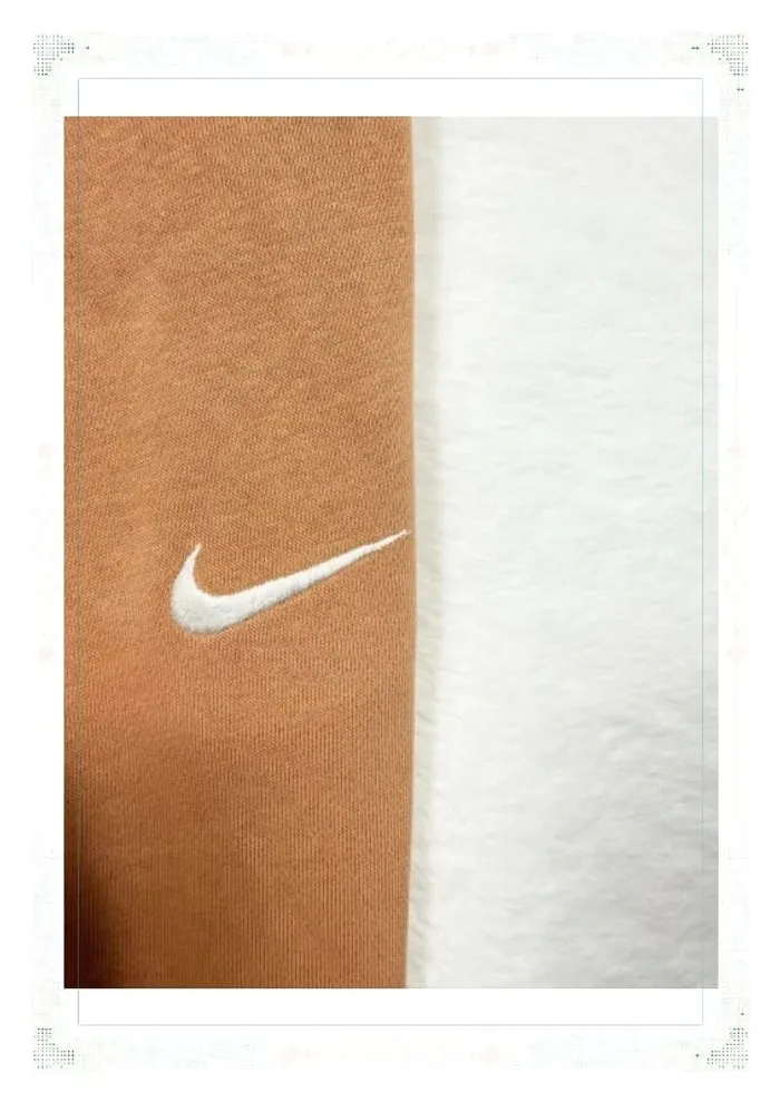 Nike jogging taille haute coupe large orange claire femme taille XS coton - photo numéro 4
