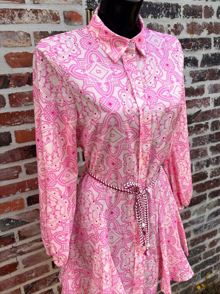 Robe chemise à imprimé avec ceinture T36 • Shein - photo numéro 2