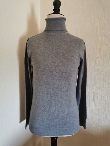Pull à col roulé gris Camaïeu T36