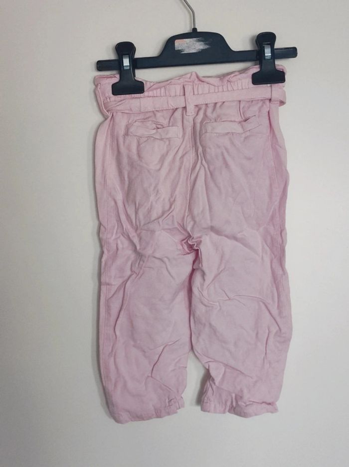 Pantalons fluide rose pastel ceinture noeud - photo numéro 4