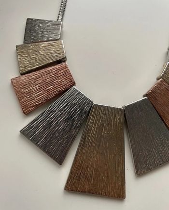 Collier fantaisie métal tri color breal