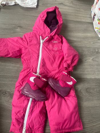 Combi ski 12 mois rose + après ski 18-19