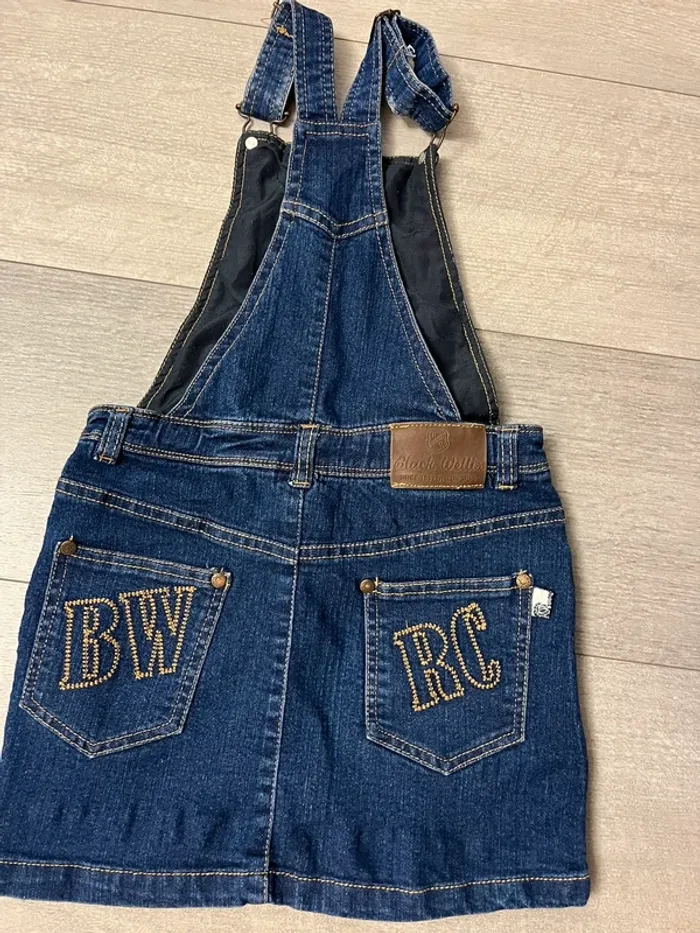 Superbe ensemble fille 6 ans robe salopette en jean t shirt gigot gilet Kiabi SHEIN - photo numéro 10