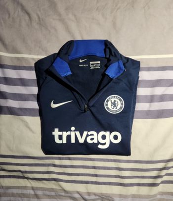 Haut d’entraînement Chelsea Nike Dri-FIT bleu marine
