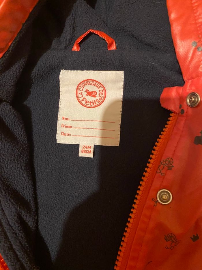 Parka rouge La Compagnie des Petits – 24 mois - photo numéro 4
