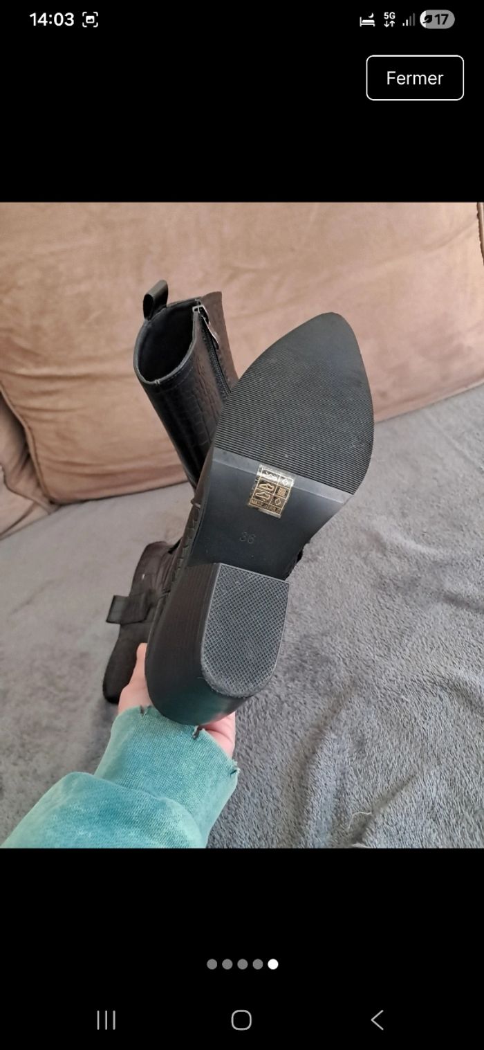 Bottine pointu élégantes - Taille 36 - Neuve sans étiquettes - photo numéro 4