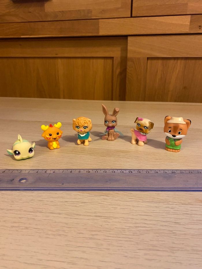 Figurines jouets Polly pocket littlest pet shop LPS poisson klorofil chien dog lapin rabbit Mattel