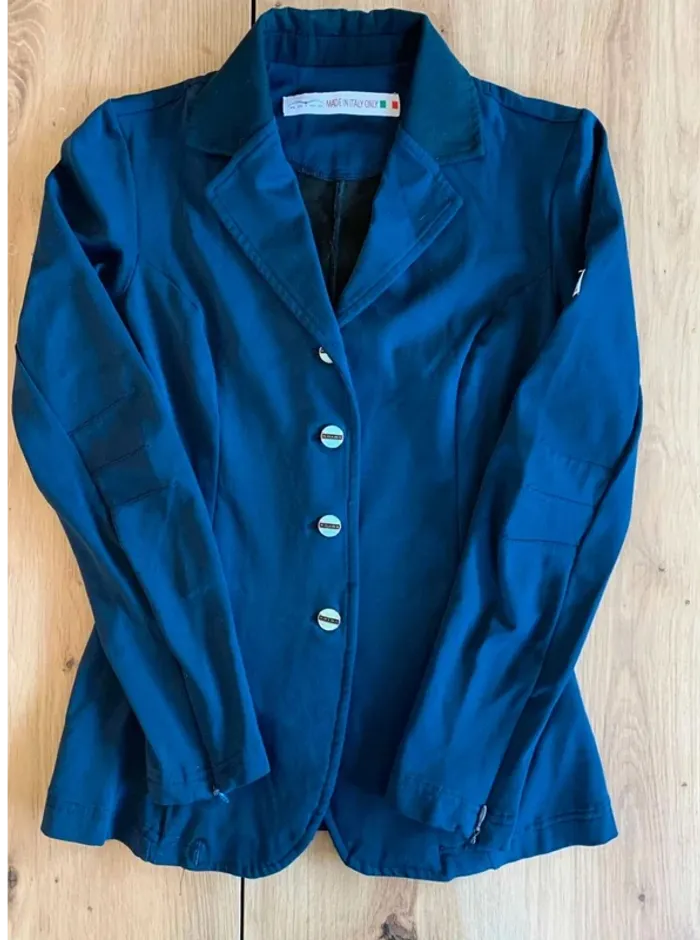 Veste  de Concours d’Équitation  Animo, Bleu  Marine, Taille  34 / XS,  Made in  Italy