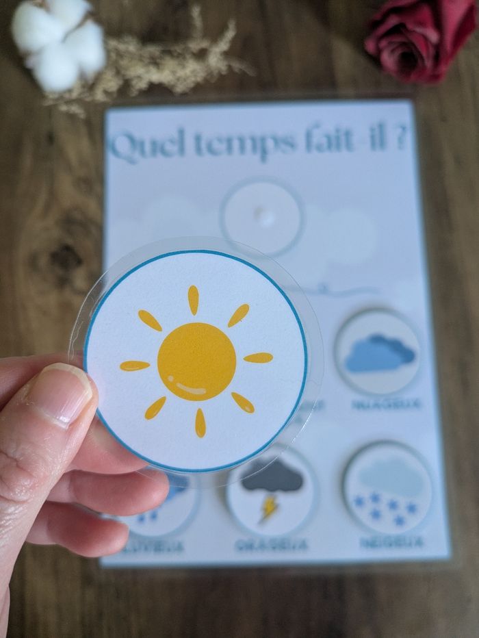 Outil météo enfant avec vignettes repositionnables - photo numéro 2