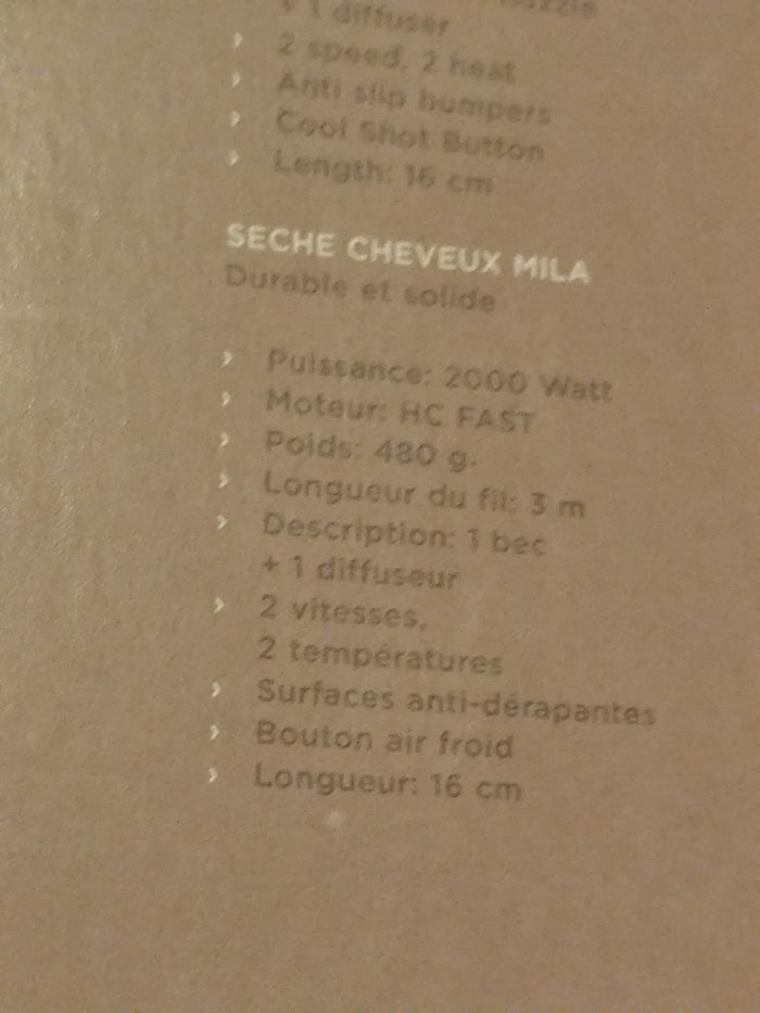 Sèche-cheveux Mila PROXELLI - photo numéro 10