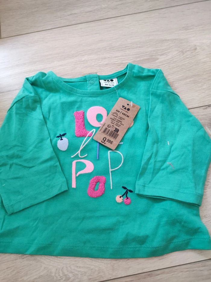Tee-shirt manches longues tape à l'oeil 6 mois