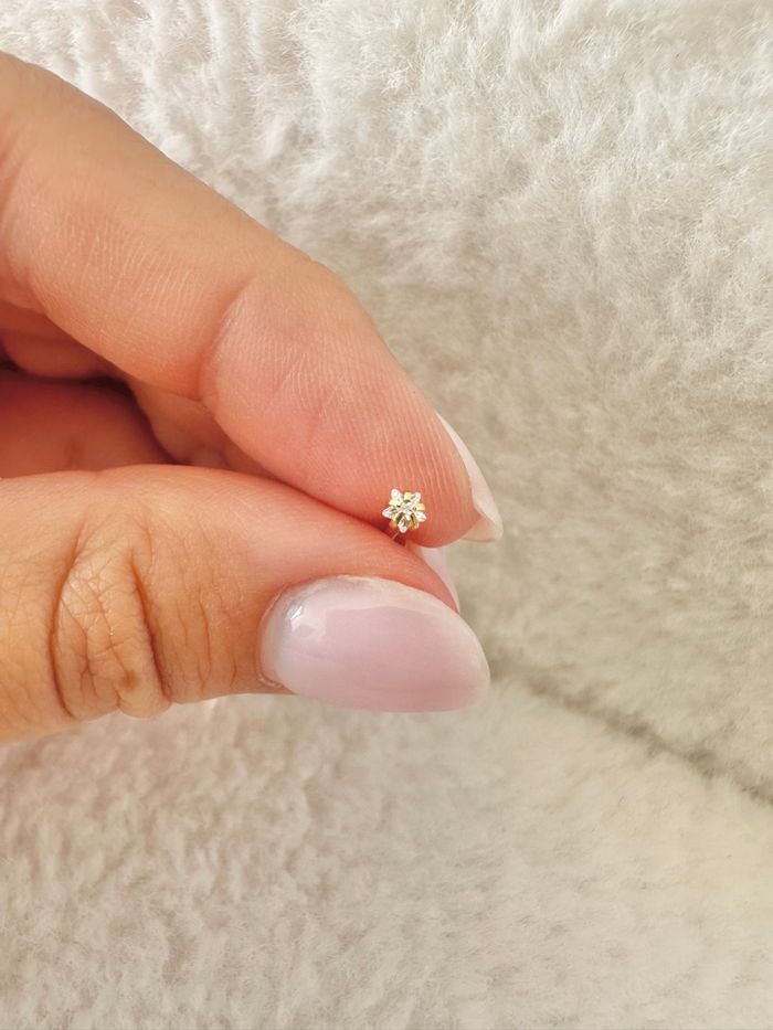 Piercing mini étoile, doré - photo numéro 3