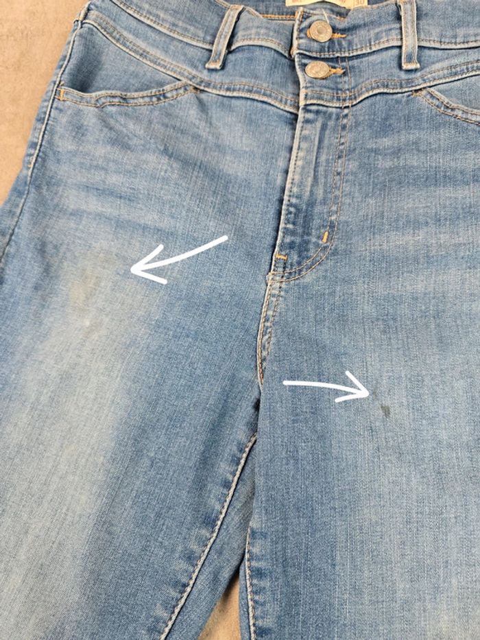 Jean levi's mile high super skinny bleu femme taille haute taile 30 bon état - photo numéro 4
