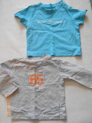 T-shirts garçon 3 mois neufs - à l'unité ou en lot de 2