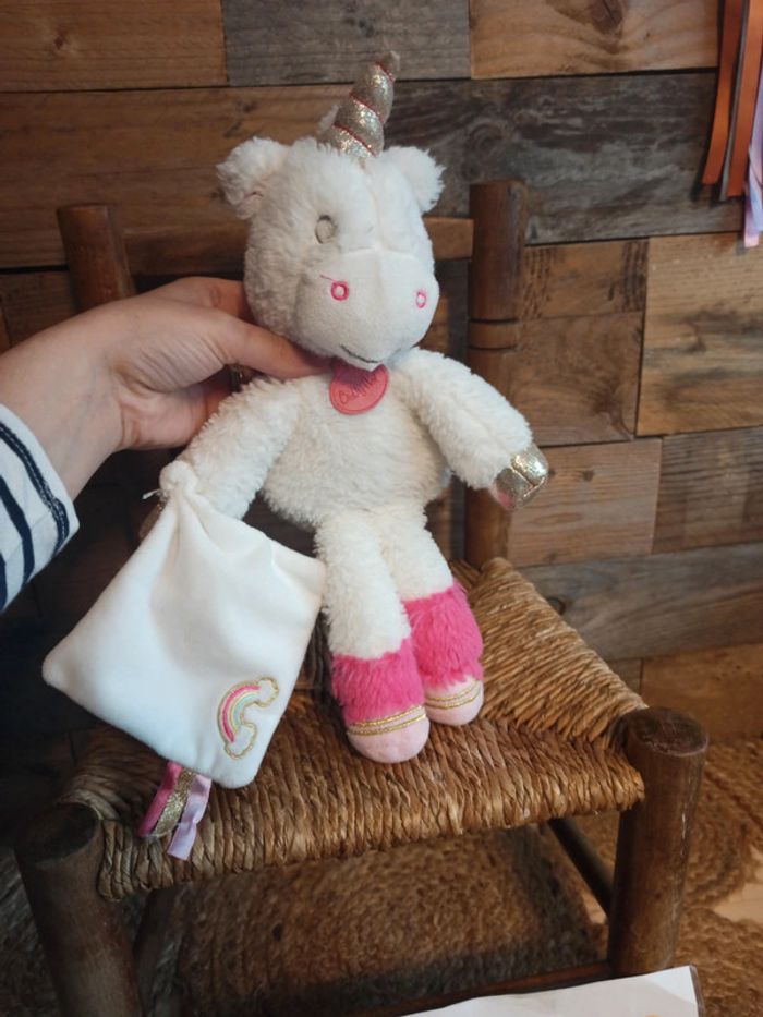 Peluche doudou Licorne baby nat tbe - photo numéro 3