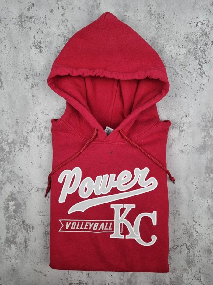 Pull à capuche universitaire Gildan rouge – Taille XL Homme (mesures en photos) - photo numéro 2