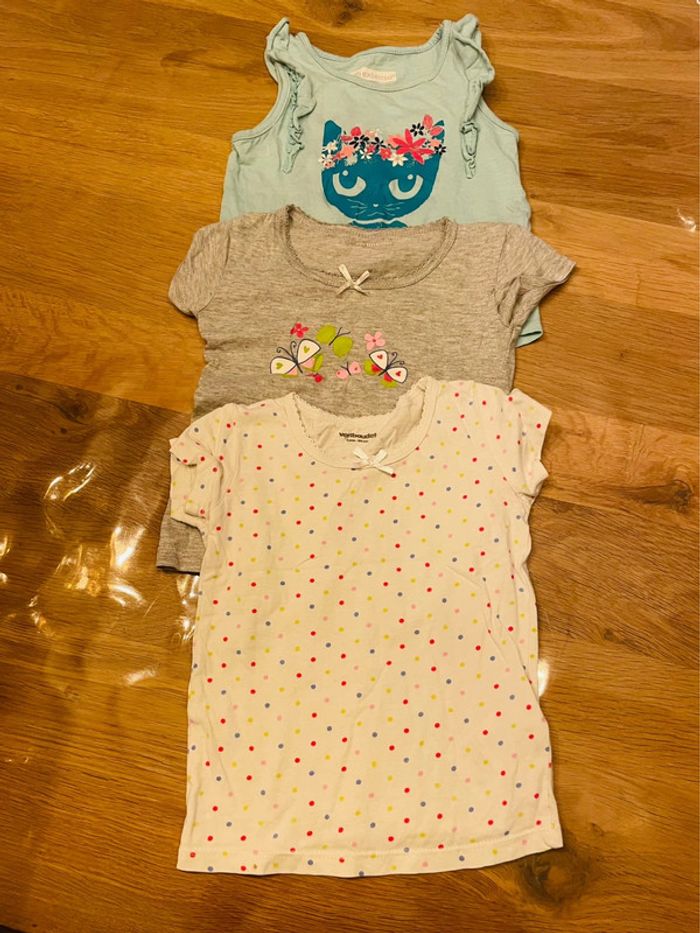 Lot tee shirt fille 3 ans