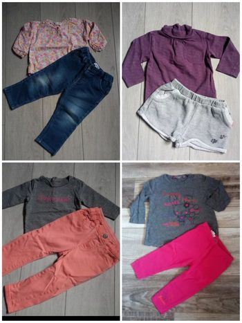 Lot ensembles fille taille 12 mois