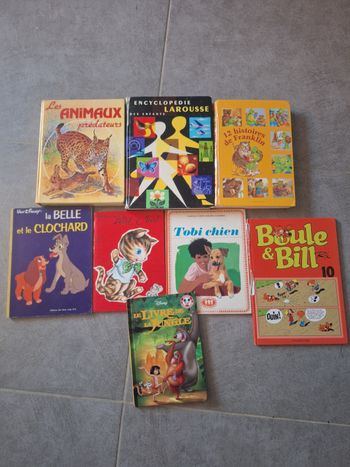 Lot de 8 livres enfants vintage