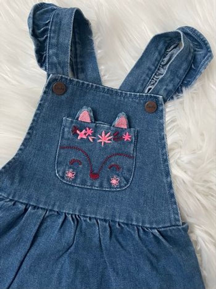 Salopette en jean bébé fille 18mois Creeks - photo numéro 4