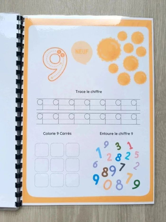 Livret A4 sur les chiffres de 1 à 9 - photo numéro 4