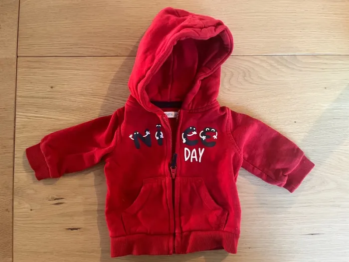 Veste rouge - 3 mois