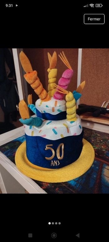 Chapeau anniversaire 50 ans