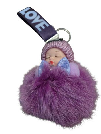 Porte-clefs bébé violet