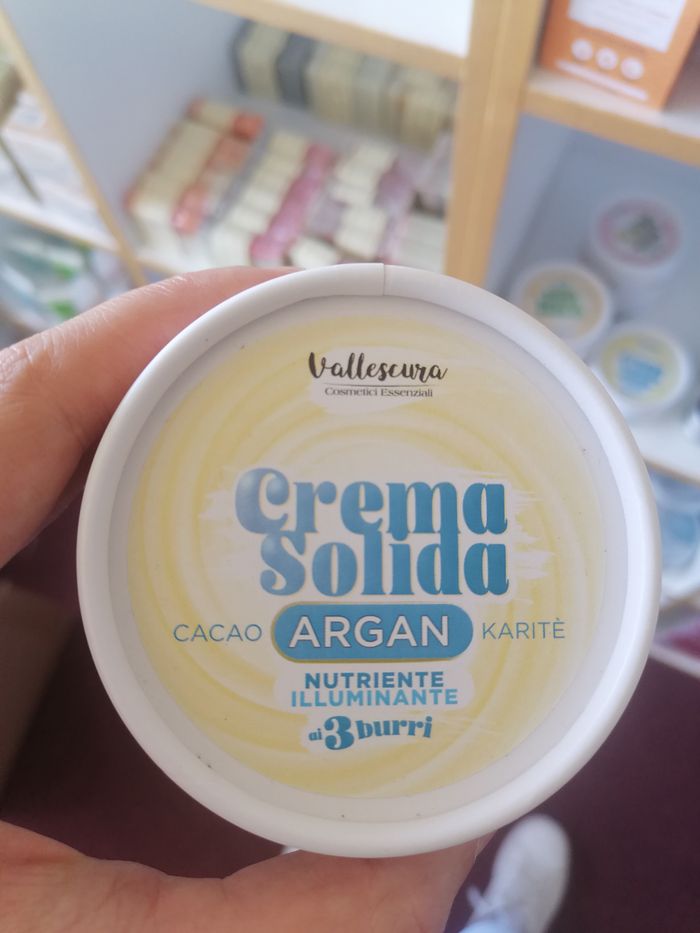 Crème Corps Solide Artisanal à l'Argan (90 g - équivaut à 500 ml de crème liquide) - Vallescura