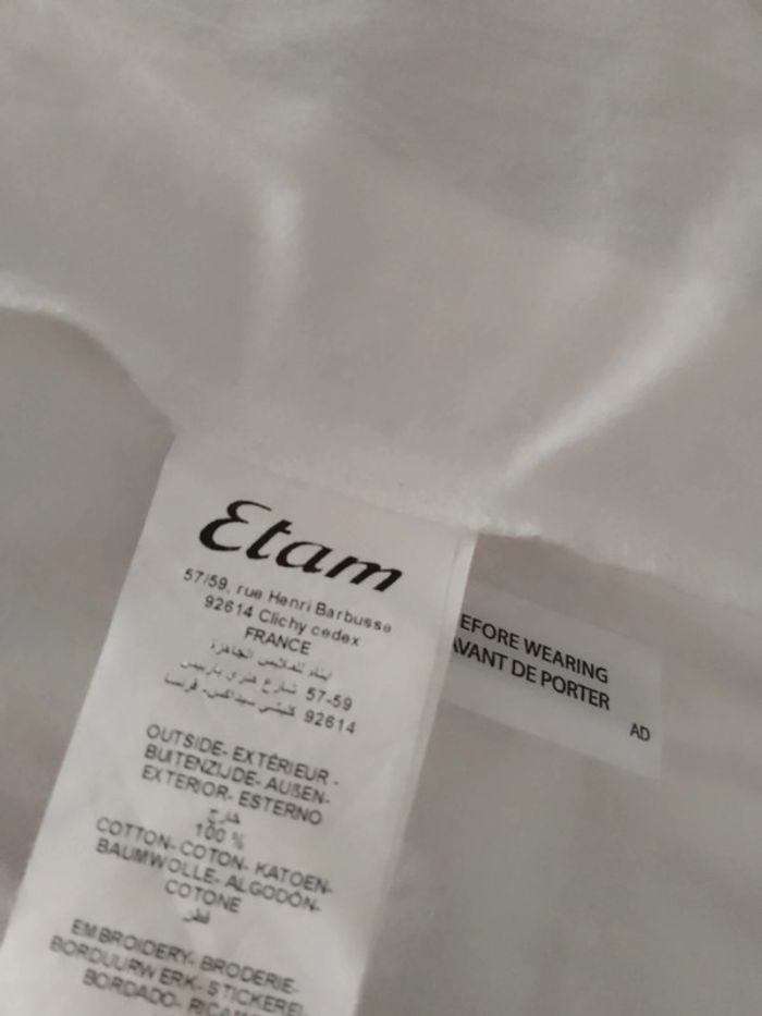 Chemise en coton taille 38 Etam - photo numéro 3