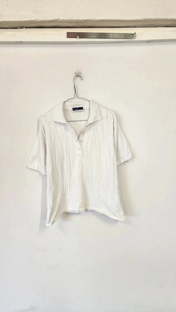 Joli petit tee shirt coloré polo en maille coton made in France - photo numéro 5