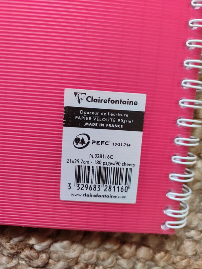 Cahier à spirales 180 pages Clairefontaine - photo numéro 2