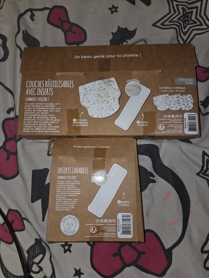 3 couches lavables et 6 inserts 6mois - photo numéro 2