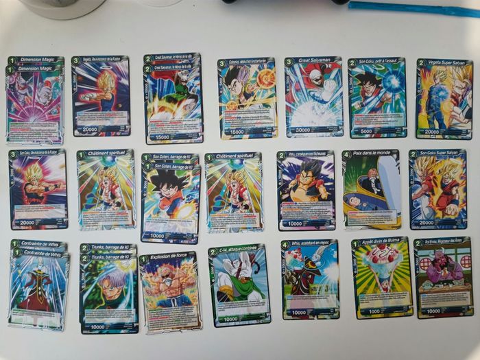 Lots cartes Dragon Ball Super