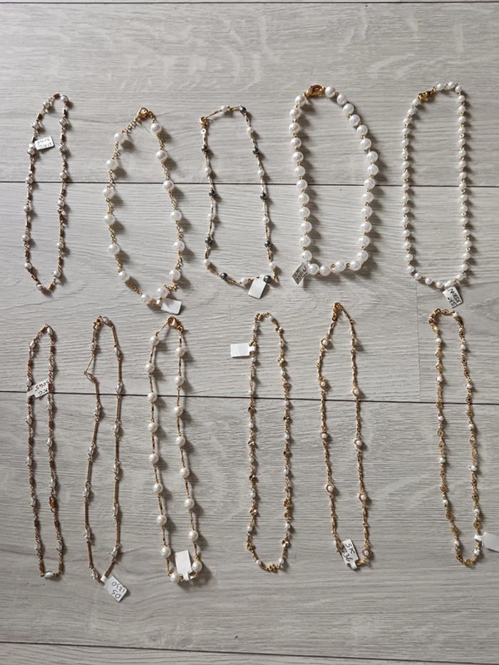 Lot collier perles