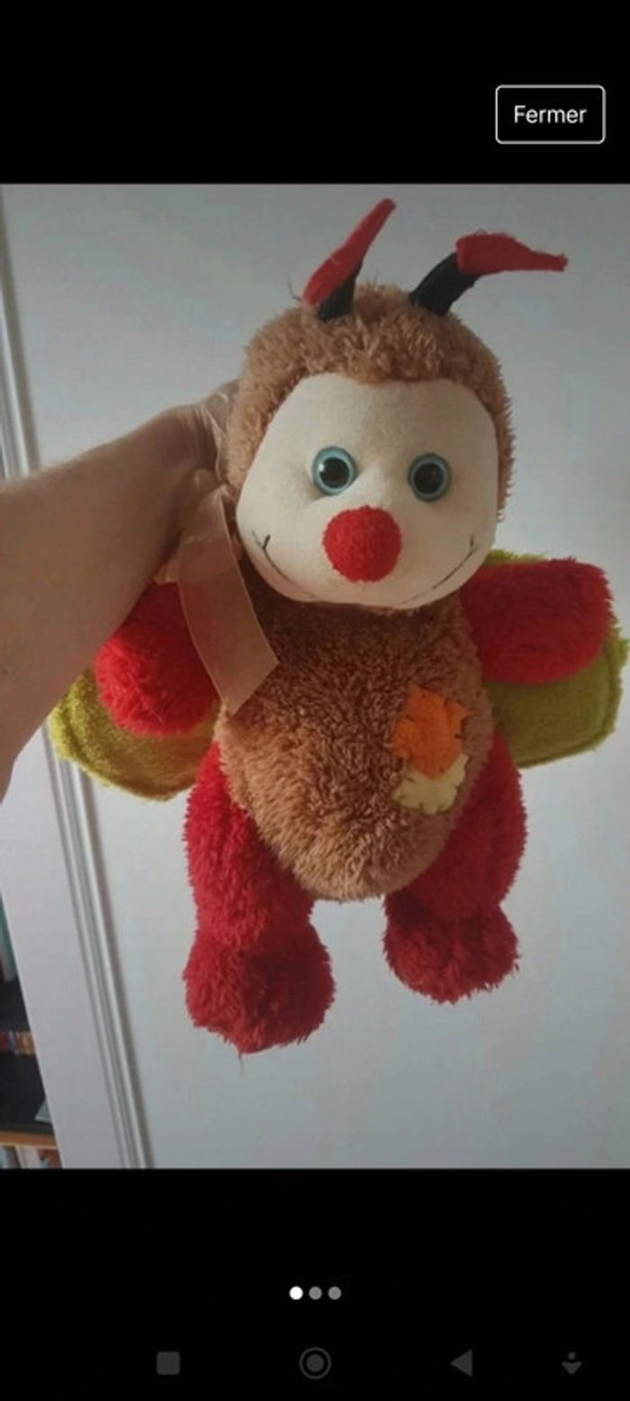Sac a dos peluche coccinelle