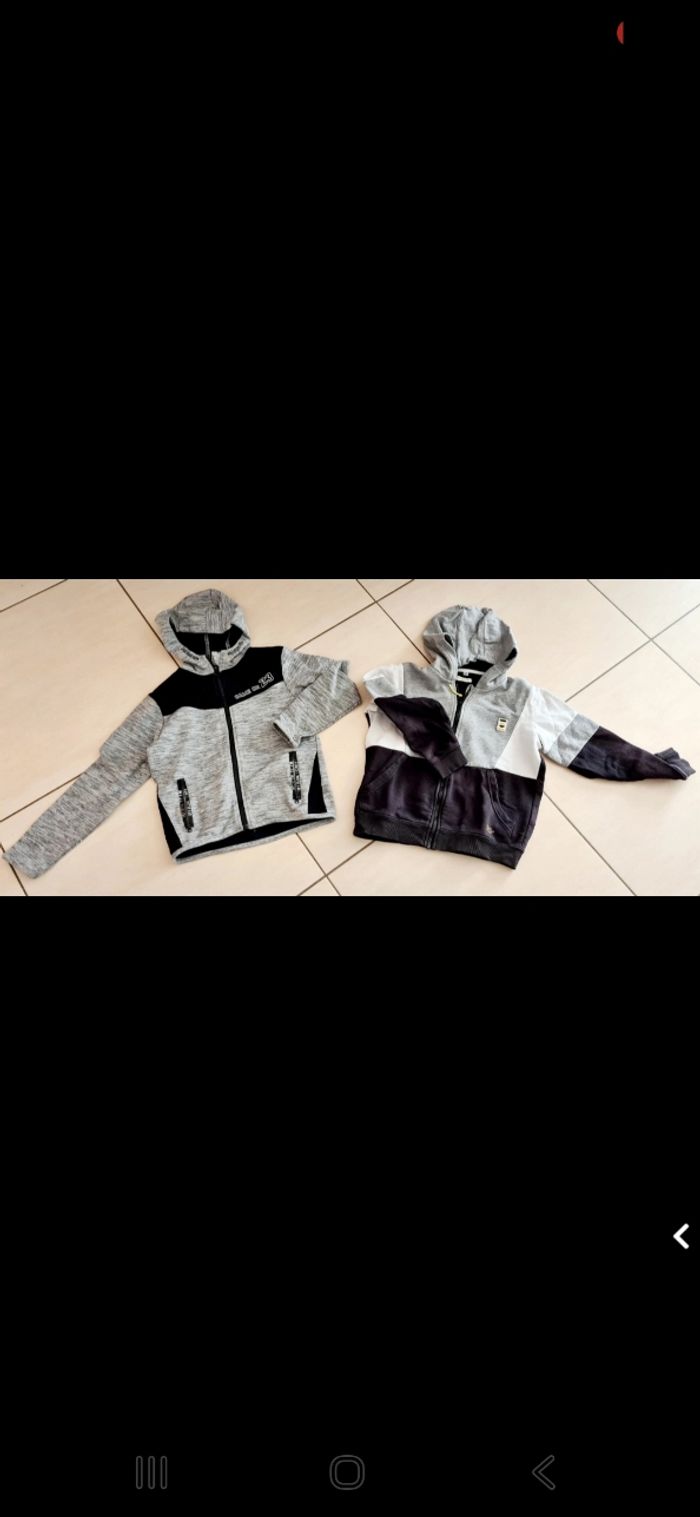lot de 2 sweat-shirt zippés
