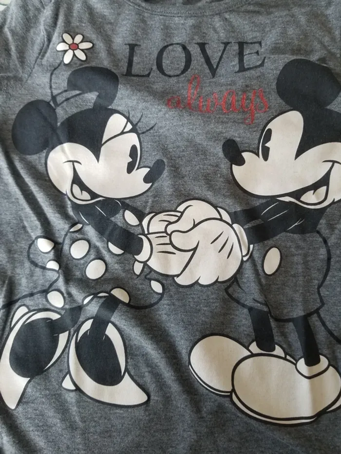 Haut manche longue minnie,mickey - photo numéro 2