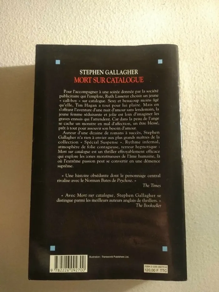 Livre Adulte Mort sur Catalogue - photo numéro 2