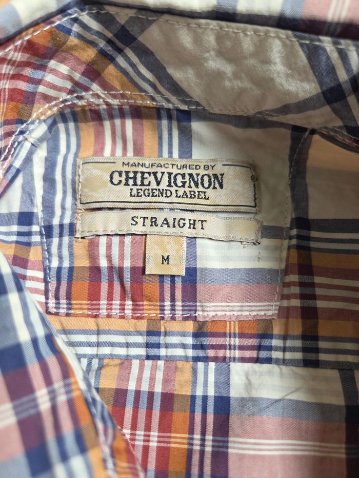 Chemise Chevignon Legend Label - Carreaux - Taille M - bon état - photo numéro 3