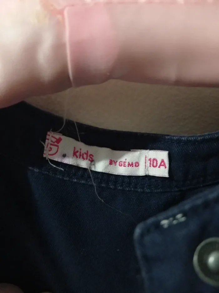 Veste en Jeans couleur bleu marine pour petite fille - photo numéro 6