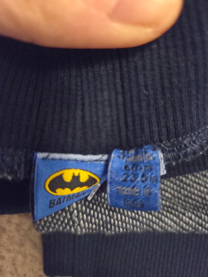 Pantalon bébé 3 mois bleu style chic tres bon etat batman - photo numéro 2