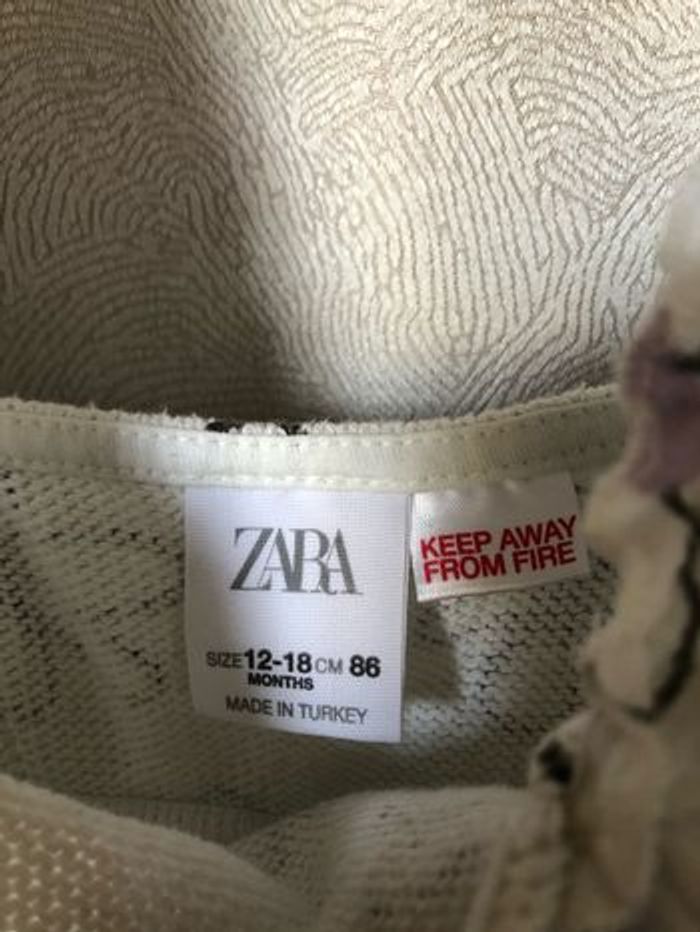 Salopette bi matières tricot et gaz 18 mois Zara - photo numéro 4