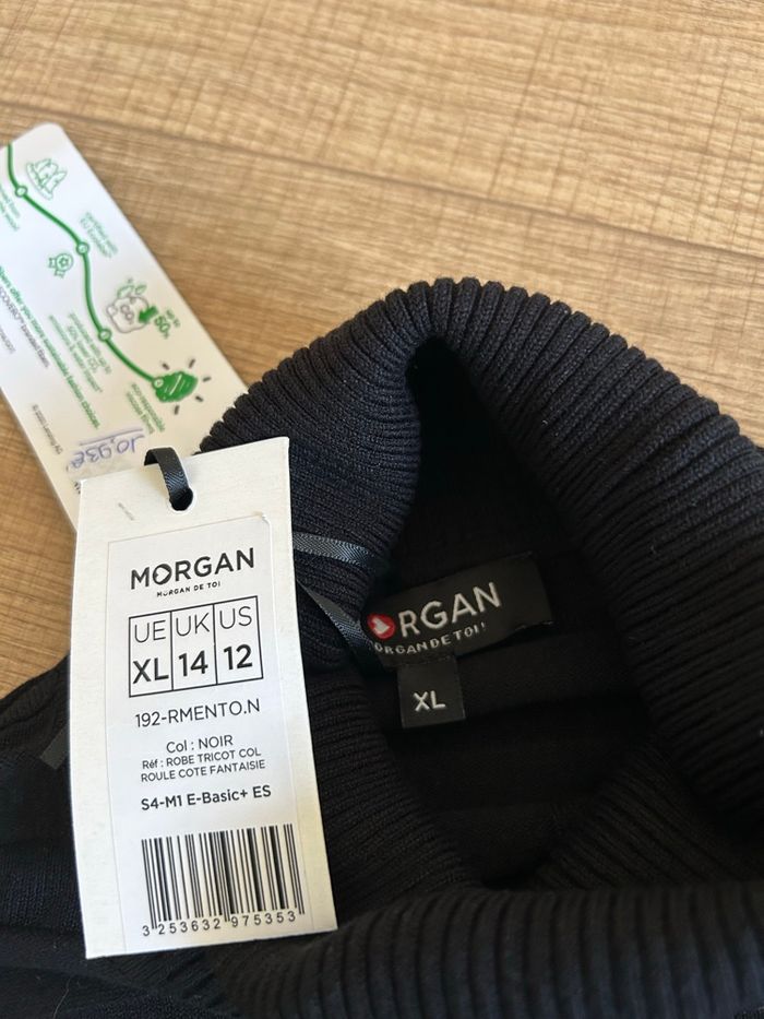Robe pull noire neuve à manches longues Morgan taille XL (taille petit) - photo numéro 9