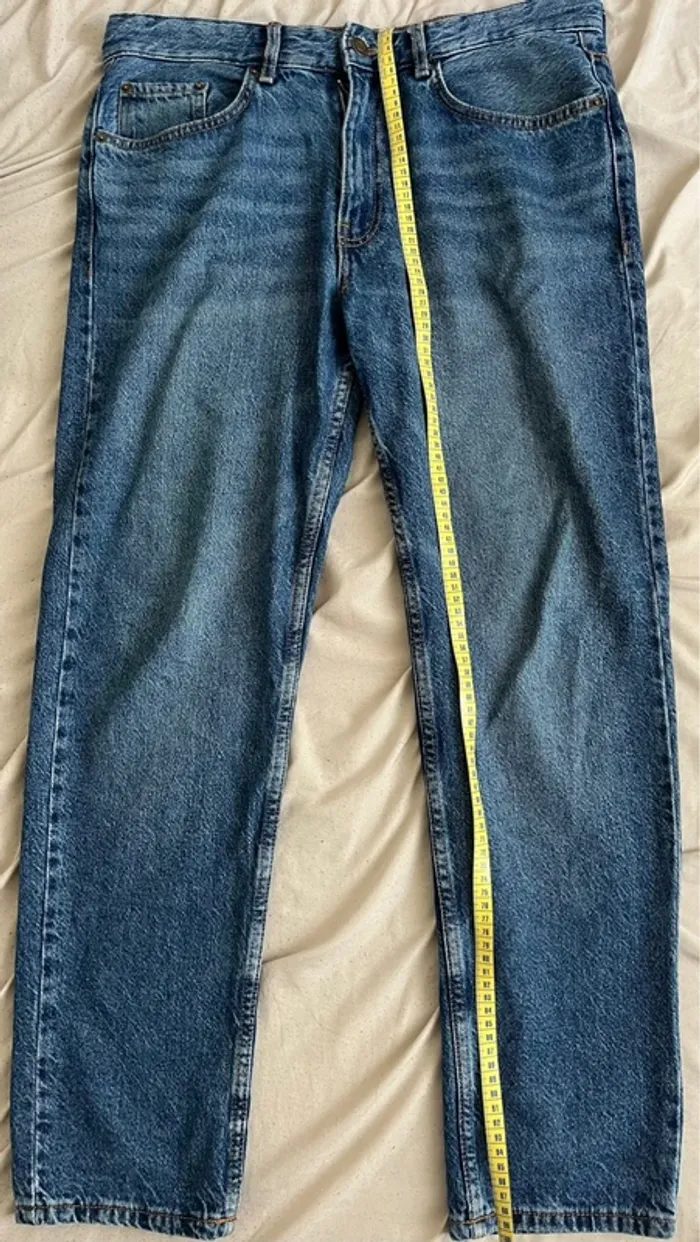 Jean droit bleu taille 38 homme bershka - photo numéro 8